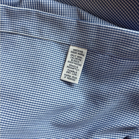Ralph Lauren Custom Fit Blue Small Plaid Button Down Collar Shirt Men’s Size L - Picture 5 of 8